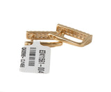 New 0.77ctw Diamond Double Row Square Hoop Earrings in 14K