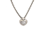 Chopard Happy Diamonds Five Stone Heart Pendant Necklace in 18K W/Box and Papers