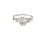 Vintage 1.55ctw European Cut Diamond Heirloom Engagement Ring in Platinum