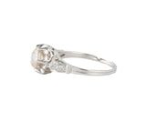 Vintage 1.55ctw European Cut Diamond Heirloom Engagement Ring in Platinum