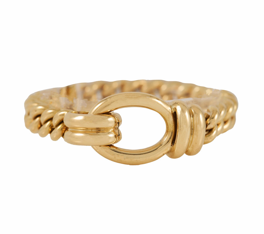 18kwG  AU75018K Nicolis Cola Fold Over Clasp Curb Link Bracelet in 18K – Watch