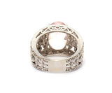 5.0ct Morganite and 0.15ctw Diamond Two Tone Filigree Ring in 14K
