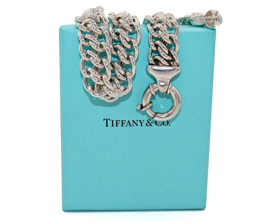 Vintage Tiffany Polished Double Loop Link Necklace in