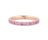1.85ctw Pink Sapphire Eternity Band Ring in 14K