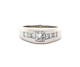 Gents 2.00ctw Princess Diamond Invisible Set Band Ring in Platinum