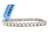 New 9.68ctw Round Diamond Tennis Bracelet in 14K