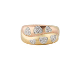 Chimento 0.60ctw Pave Diamond Heart Double Row Ring in 18K