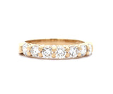 New 1.04ctw Round Diamond Seven Stone Wedding Band Ring in 14K