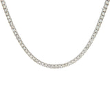 New 22.0ctw Round Diamond Prong Set Tennis Necklace in 14K