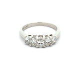 0.75ctw Oval Diamond Graduated Five Stone Band Ring in Platinum