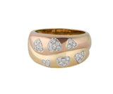Chimento 0.60ctw Pave Diamond Heart Double Row Ring in 18K