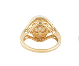 14.5MM South Sea Pearl and 0.40ctw Diamond Frame Ring in 14K