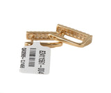 New 0.77ctw Diamond Double Row Square Hoop Earrings in 14K