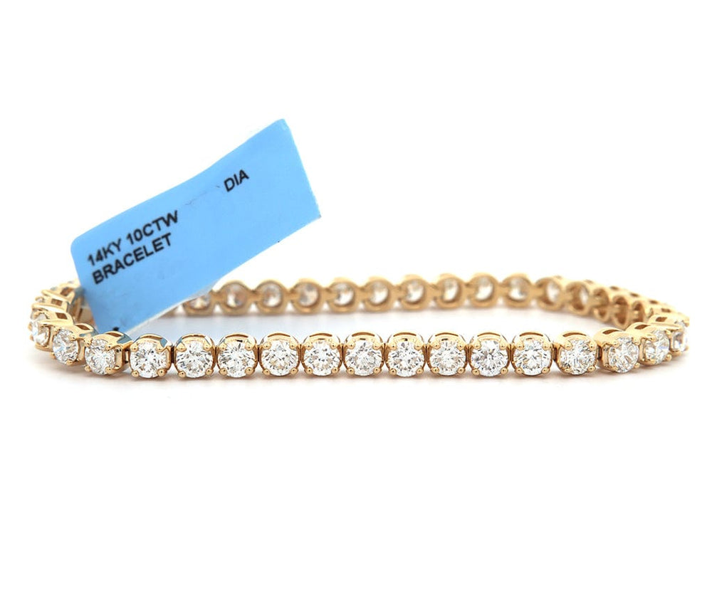 New 10.0ctw Round Diamond Tennis Bracelet in 14K