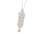 1.30ctw Diamond and 1.00ctw Multi Color Sapphire Art Deco Pendant Necklace in14K