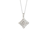 2.00ctw Princess Baguette and Marquise Diamond Frame Pendant Necklace in 18K