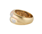 Chimento 0.60ctw Pave Diamond Heart Double Row Ring in 18K