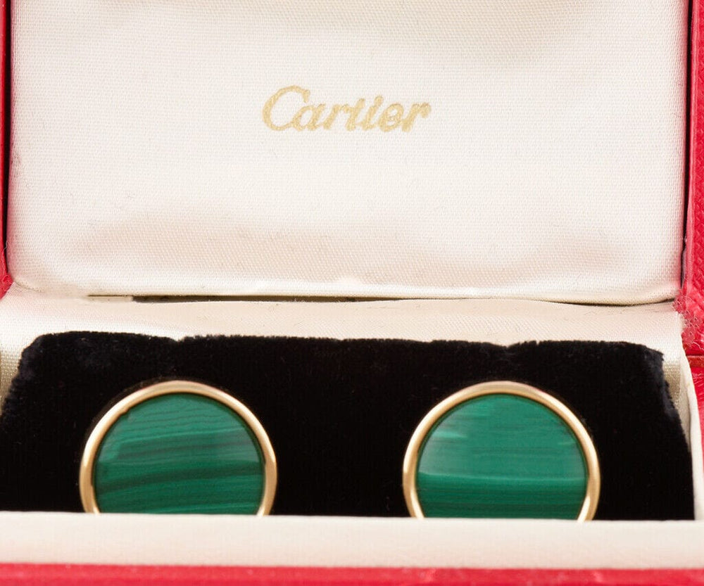 Cartier マラカイトカフリンクス Cartier マラカイトカフリンクス