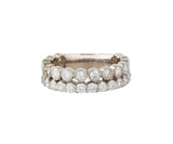 1.75ctw Diamond Milgrain Double Row Band Ring in 14K