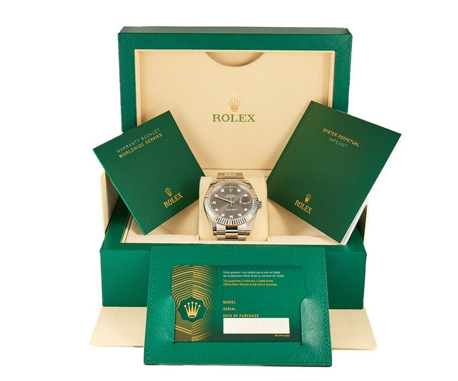 2024 Rolex Datejust 126334, Diamond Gray Dial, Men's Watch W/Box