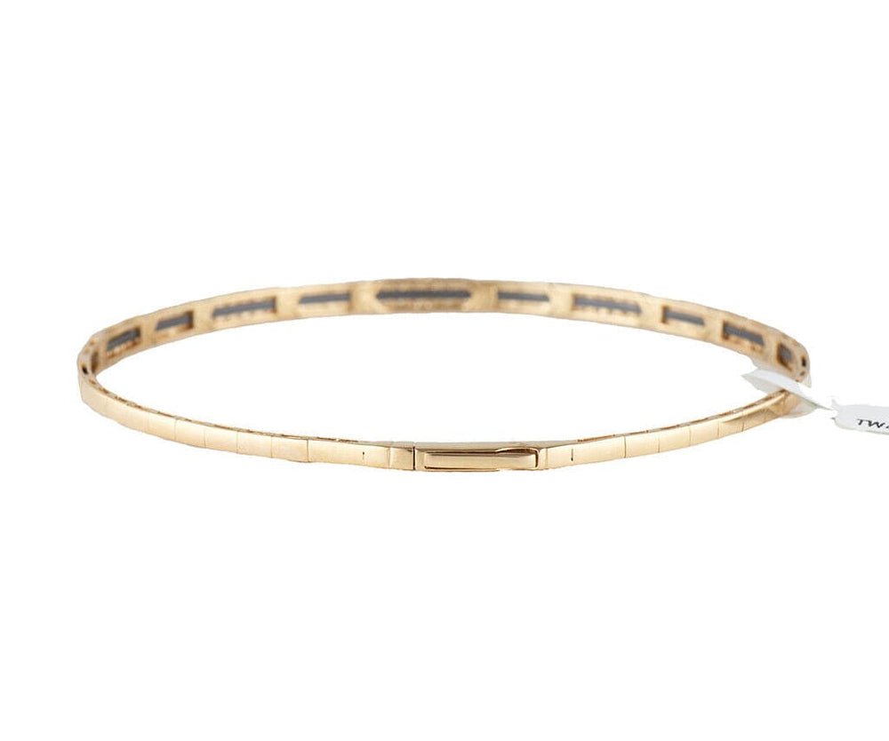 New 0.48ctw Diamond Chevron Flex Bangle Bracelet in 14K