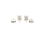 0.75ctw Princess Cut Diamond Solitaire Stud Earrings in 14K