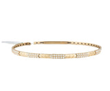New 0.48ctw Diamond Chevron Flex Bangle Bracelet in 14K