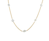 7.0ctw Diamond by the Yard Forty-Seven Stone Station Necklace in 14K