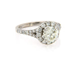 2.64ctw Round Diamond Halo Engagement Ring in 14K