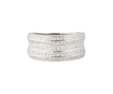1.30ctw Diamond Five Row Milgrain Band Ring in 14K
