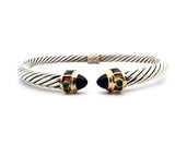 David Yurman Renaissance Amethyst Chalcedony & Tourmaline Collar Necklace