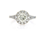 2.64ctw Round Diamond Halo Engagement Ring in 14K