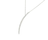 New 0.34ctw Diamond Graduated Curved Line Pendant Necklace in 14K
