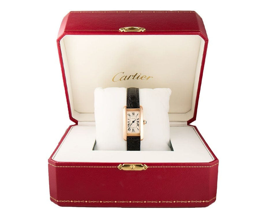 Cartier Tank Americaine 2503 19 X 28 Silver Dial 18K Rose Gold