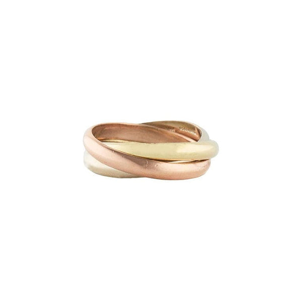 Vintage Tiffany & Co. Triple Toned Trinity Ring in 14K