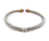 David Yurman Renaissance Amethyst Chalcedony & Tourmaline Collar Necklace