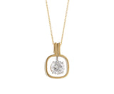 1.55ct Round Diamond Swing Pendant Necklace in 18K