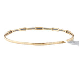 New 0.33ctw Diamond Station Flex Bangle Bracelet in 14K