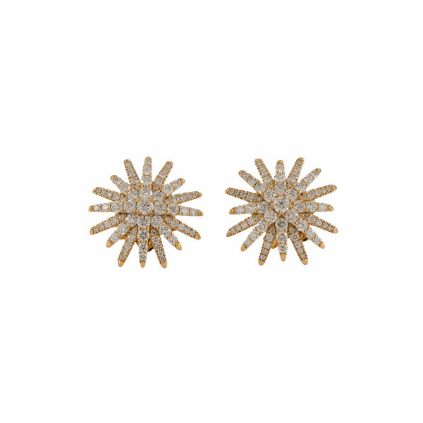 David Yurman 1.76ctw Pave Diamond Starburst Stud Earrings in 18K