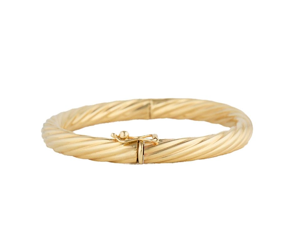 Tiffany Polished Bangle Bracelet in 14K W/Box – Watch