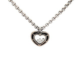 Chopard Happy Diamonds Five Stone Heart Pendant Necklace in 18K W/Box and Papers