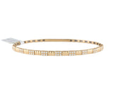 New 0.48ctw Diamond Ribbed Flex Bangle Bracelet in 14K