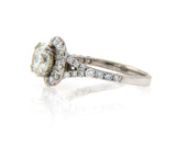 2.64ctw Round Diamond Halo Engagement Ring in 14K