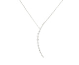 New 0.34ctw Diamond Graduated Curved Line Pendant Necklace in 14K