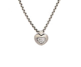 Chopard Happy Diamonds Five Stone Heart Pendant Necklace in 18K W/Box and Papers