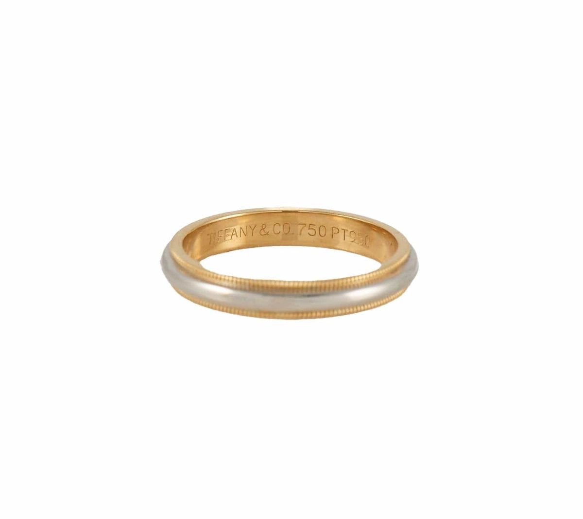 Tiffany & Co. 3.50MM Milgrain Together Wedding Band Ring in 18K 