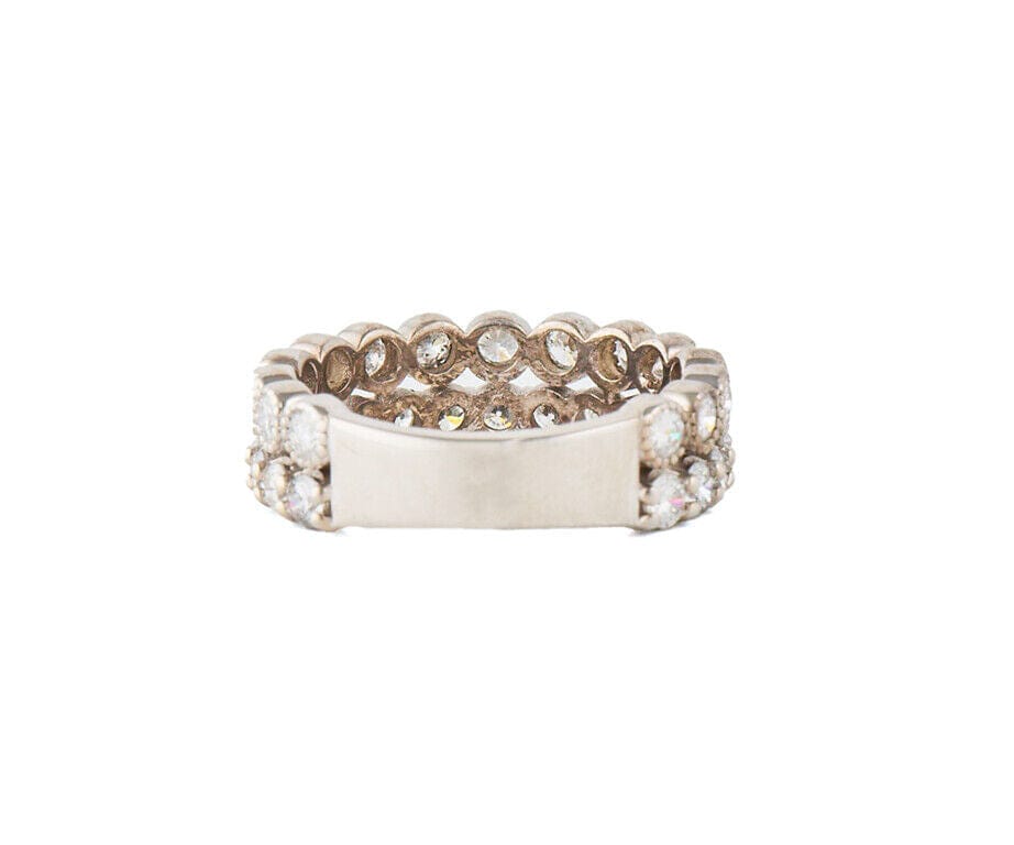 1.75ctw Diamond Milgrain Double Row Band Ring in 14K
