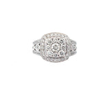 1.00ctw Round Diamond Frame Cluster Ring in 14K