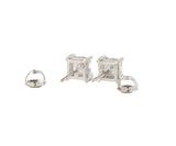 1.82ctw Princess Diamond Solitaire Stud Earrings in 14K