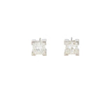 0.75ctw Princess Cut Diamond Solitaire Stud Earrings in 14K
